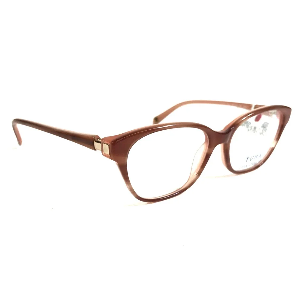 Tura by Lara Spencer Eyeglasses Frames LS114 BLS Blush Pink Brown Horn 53-16-135